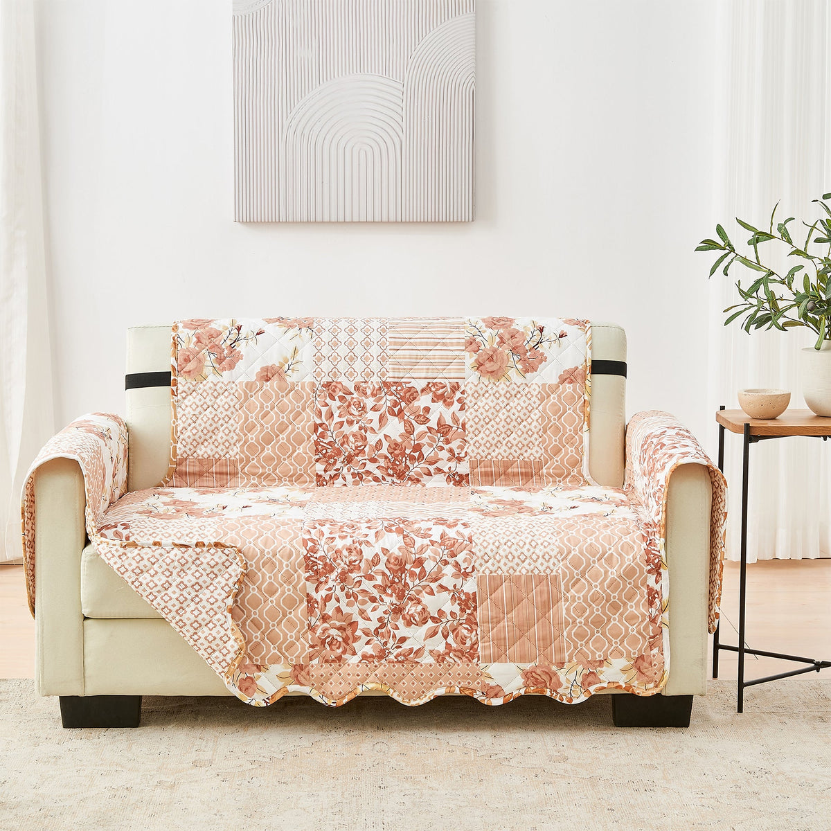 Reversible Patchwork Furniture Protector – Langdon Collection Sofa Cover – view 85