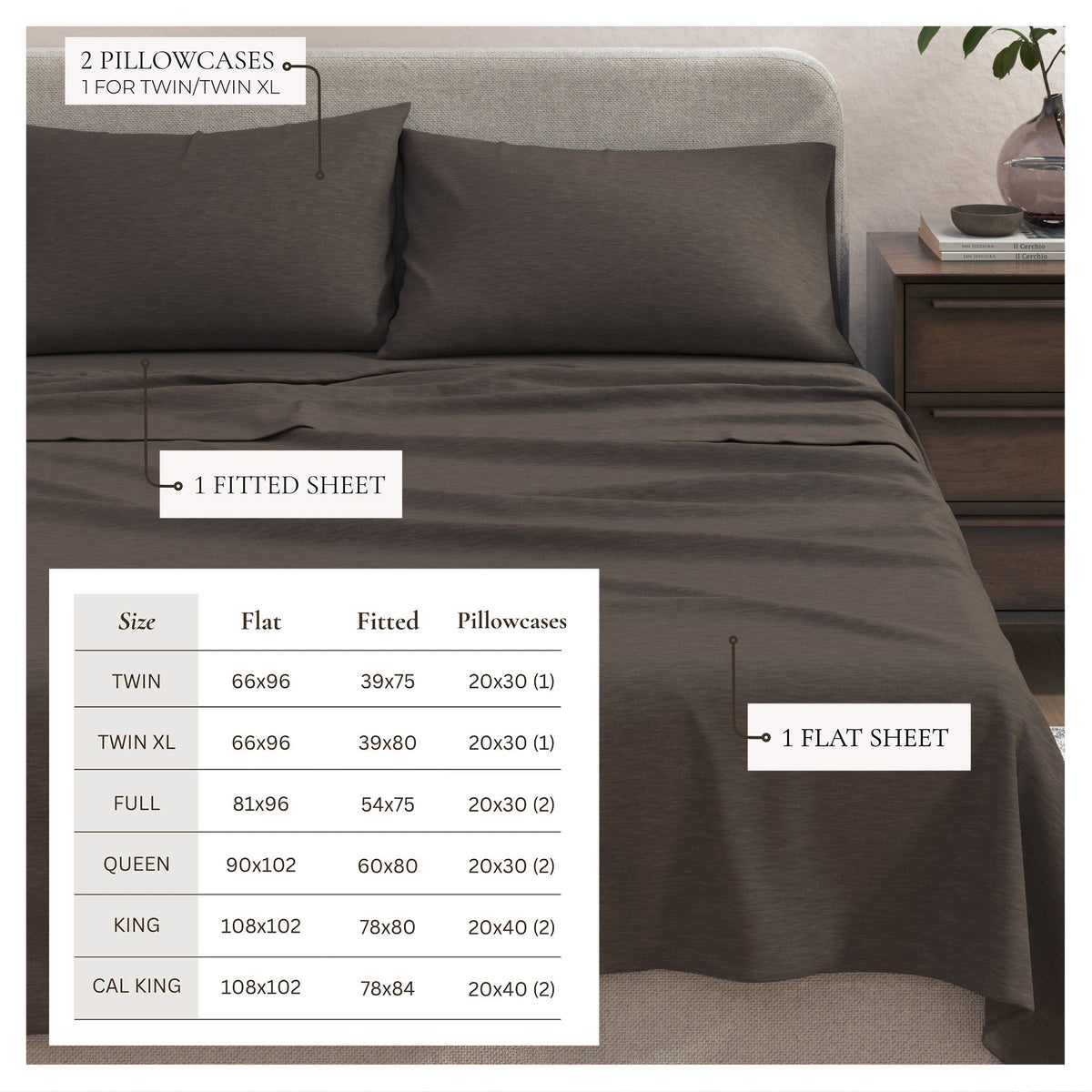 Heathered Jersey Knit Sheet Set – Carmen Collection – view 94