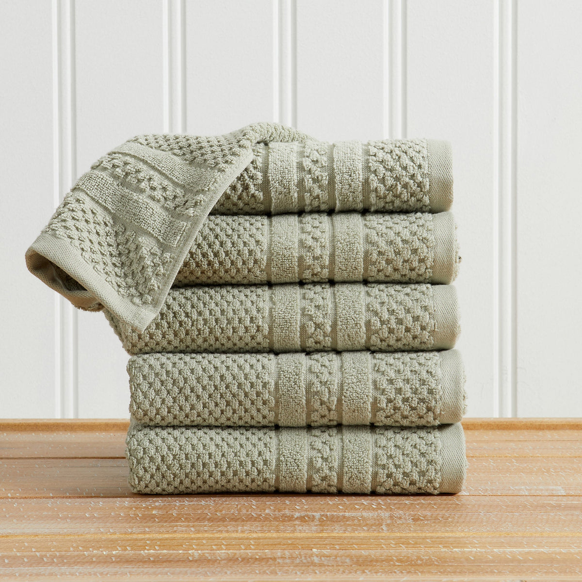 100% Cotton Checkered Jacquard Bath Towel Set – Giuliana Collection – view 71