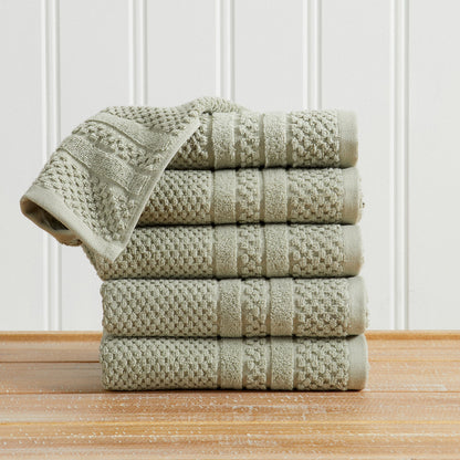 100% Cotton Checkered Jacquard Bath Towel Set – Giuliana Collection – view 71