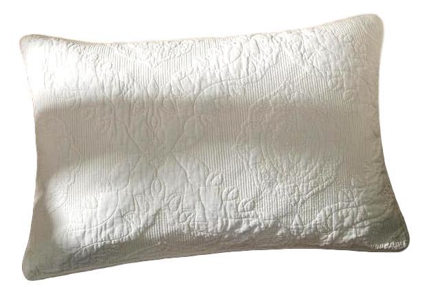 Cotton Ivory Damask Matelassé Pillow Sham