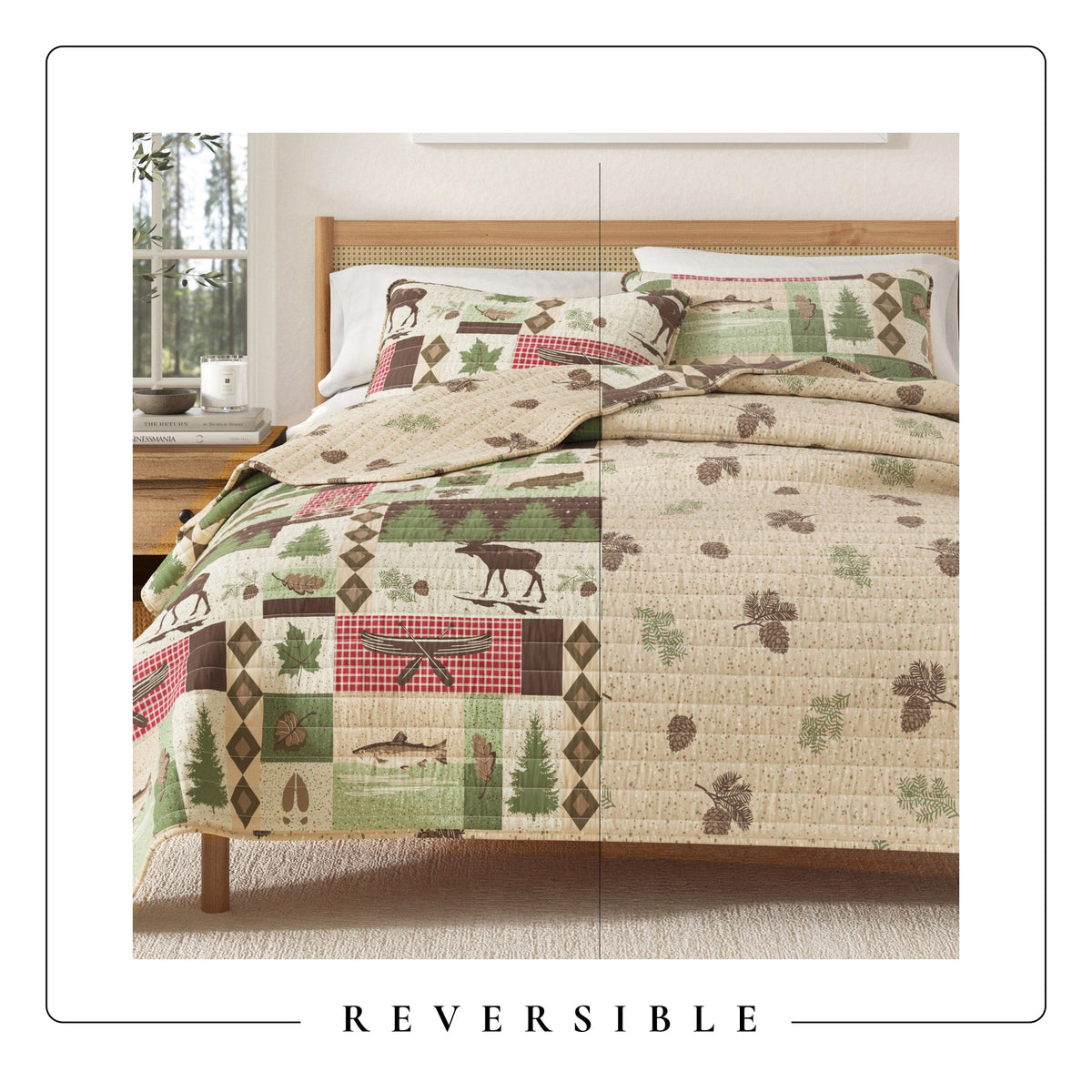 Wilder Collection Rustic Lodge Patchwork Quilt Set – view 5