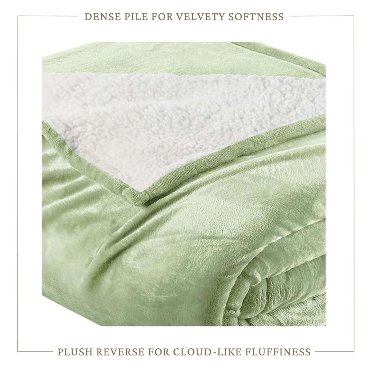 Sherpa Fleece Collection Velvet Plush Sherpa Bed Blanket, Reversible – view 64