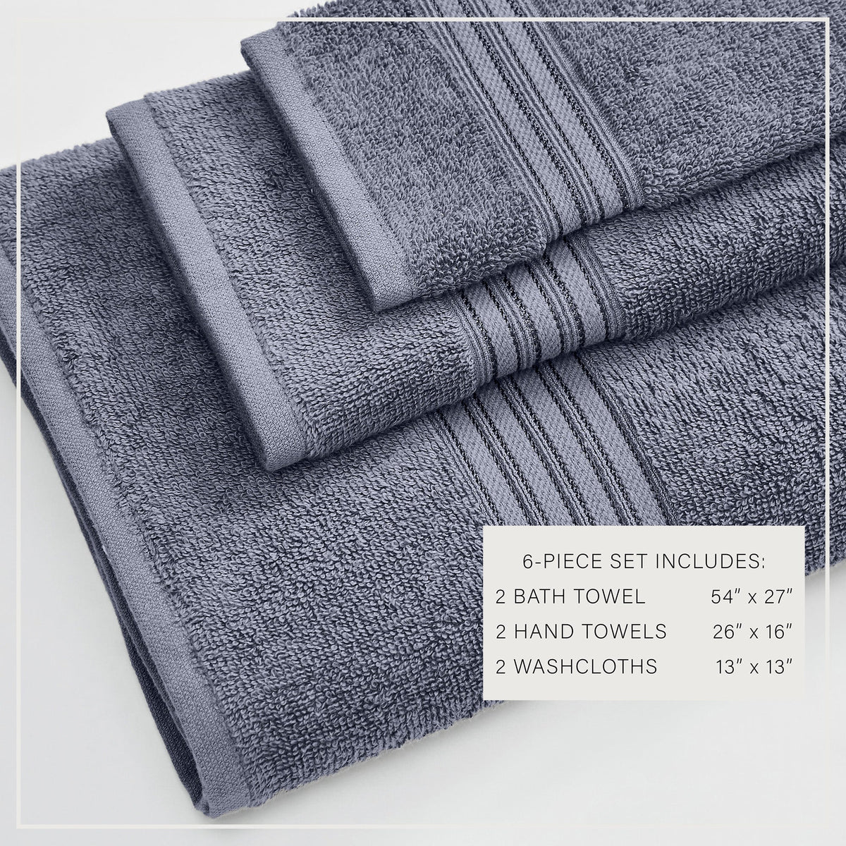 Cooper Collection Cotton Terry Bath Towel Set, Lightweight and Soft – view 96