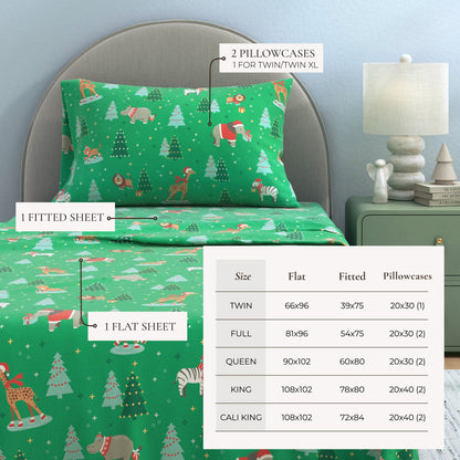 Turkish Cotton Christmas Flannel Sheets – Whittaker Holiday Prints – view 54