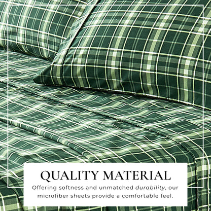 Brushed Microfiber Printed Sheet Set – Baylor Collection – view 39