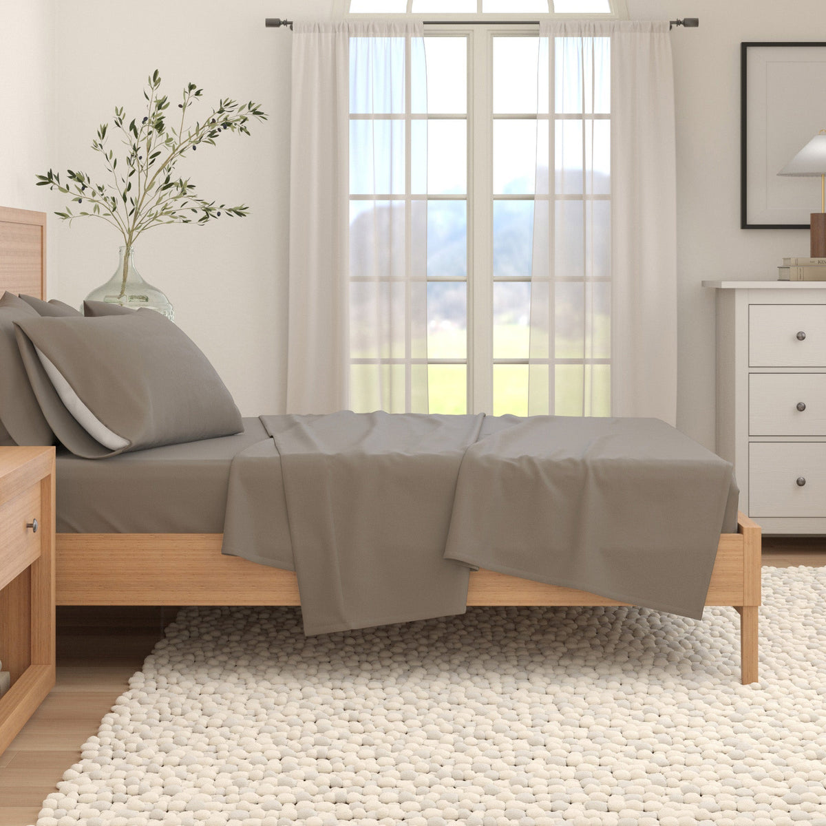 Solid Cotton Flannel Sheet Set – Nordic Collection – view 29