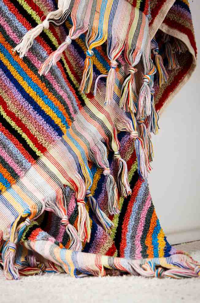 Organic Cotton Striped Bath Towel, Jacquard Woven 36 x 72 Inch – view 10