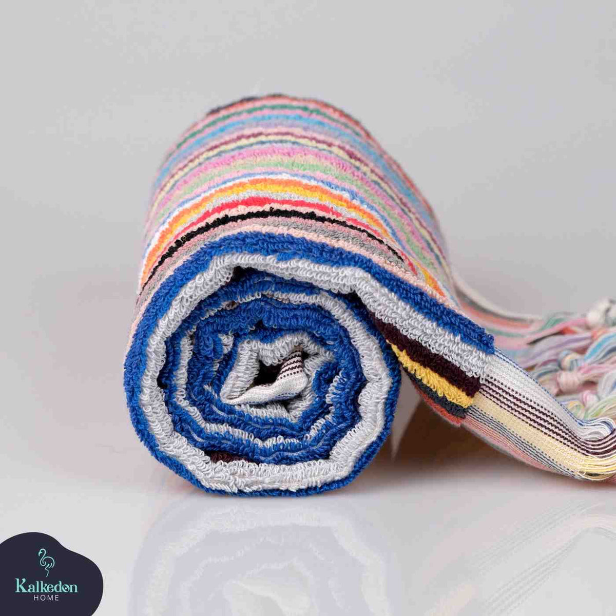 Striped Organic Turkish Cotton Hand Towel, Long 17 x 35 Inch – view 30