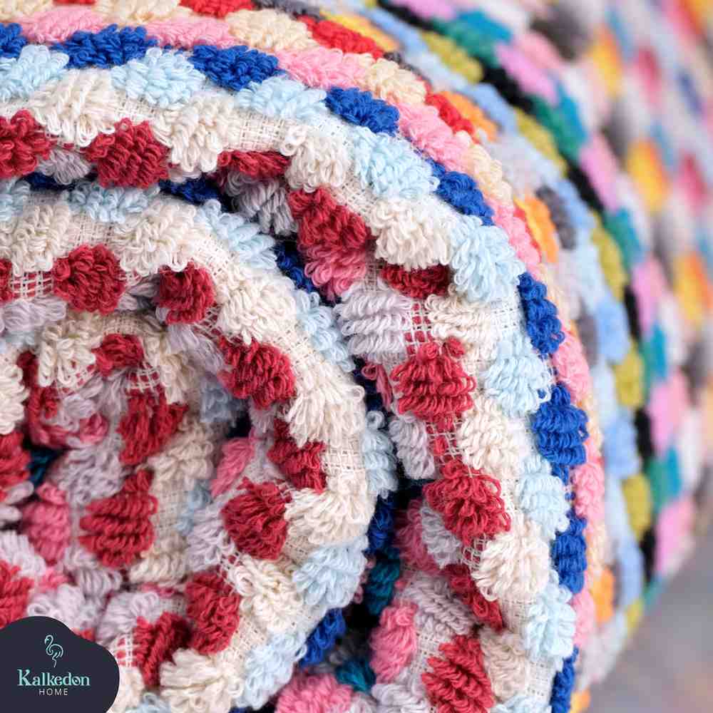 Pom Pom Organic Turkish Cotton Bath Towel, Oversized 550 GSM Jacquard – view 17