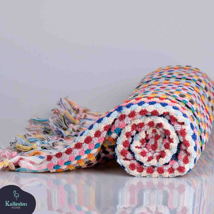 Pom Pom Organic Turkish Cotton Bath Towel, Oversized 550 GSM Jacquard – view 18
