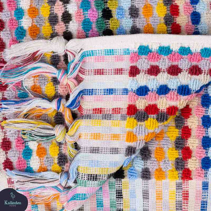 Pom Pom Organic Turkish Cotton Hand Towel, Handwoven 17 x 35 Inch – view 23