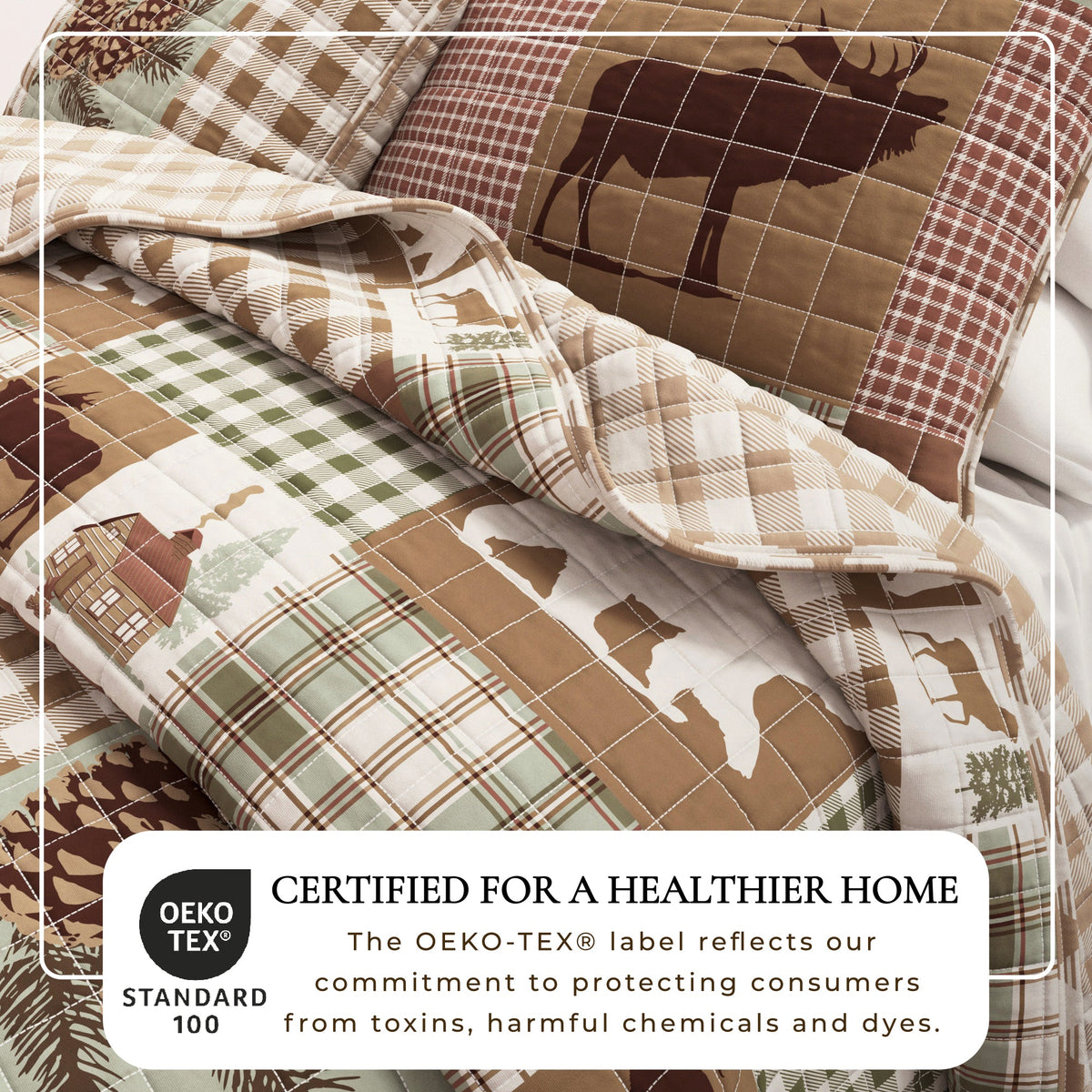 Rustic Woodland Landscape Reversible Quilt Set – Matthew Collection – view 2