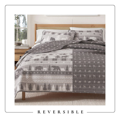 Rustic Woodland Landscape Reversible Quilt Set – Matthew Collection – view 17