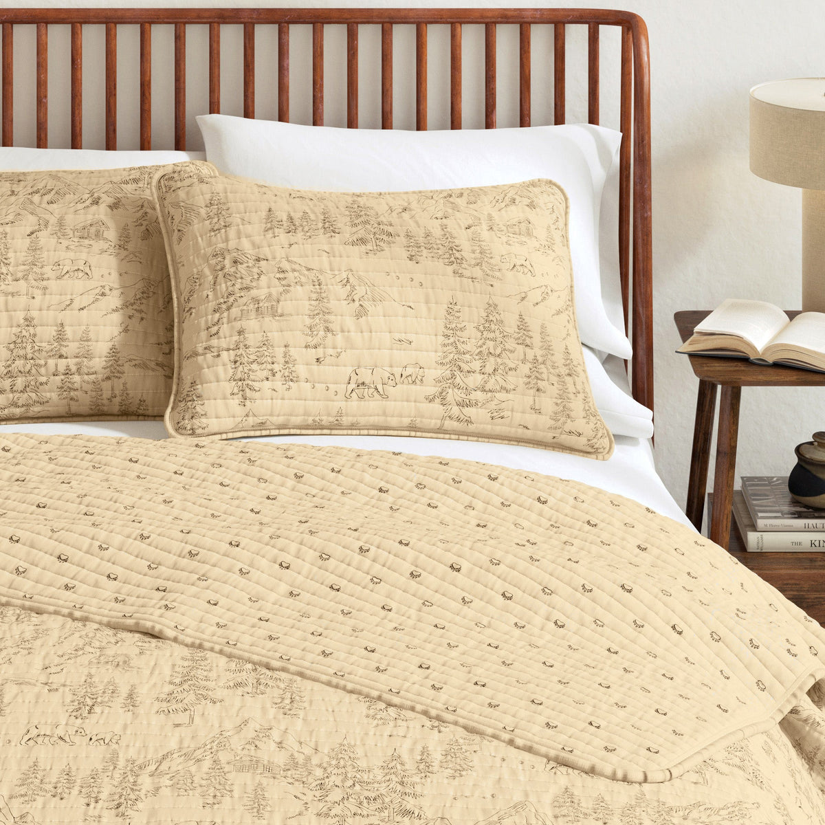 Moonlight Ridge Sage Bear and Mountain Lodge Quilt Set – view 6