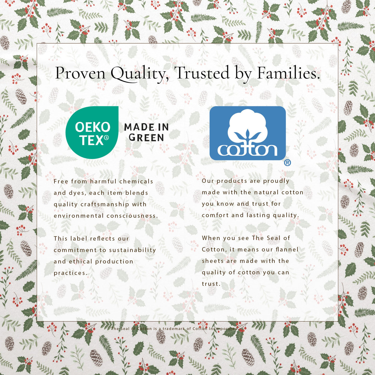Turkish Cotton Christmas Flannel Sheet Set – Whittaker Collection – view 10