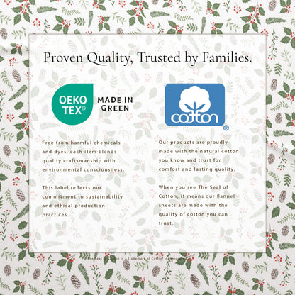 Turkish Cotton Christmas Flannel Sheet Set – Whittaker Collection – view 10