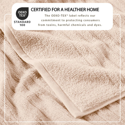 Karina Collection Luxury Combed Cotton Ribbed Bath Towel Set – view 68