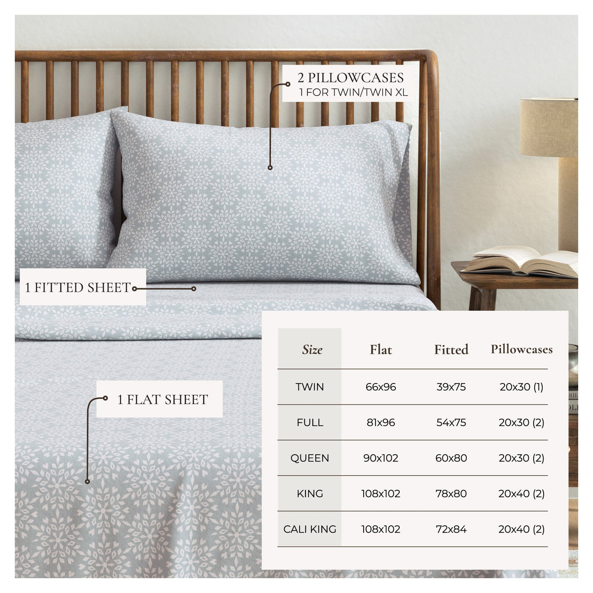 Turkish Cotton Flannel Sheet Set – Belle Collection – view 63
