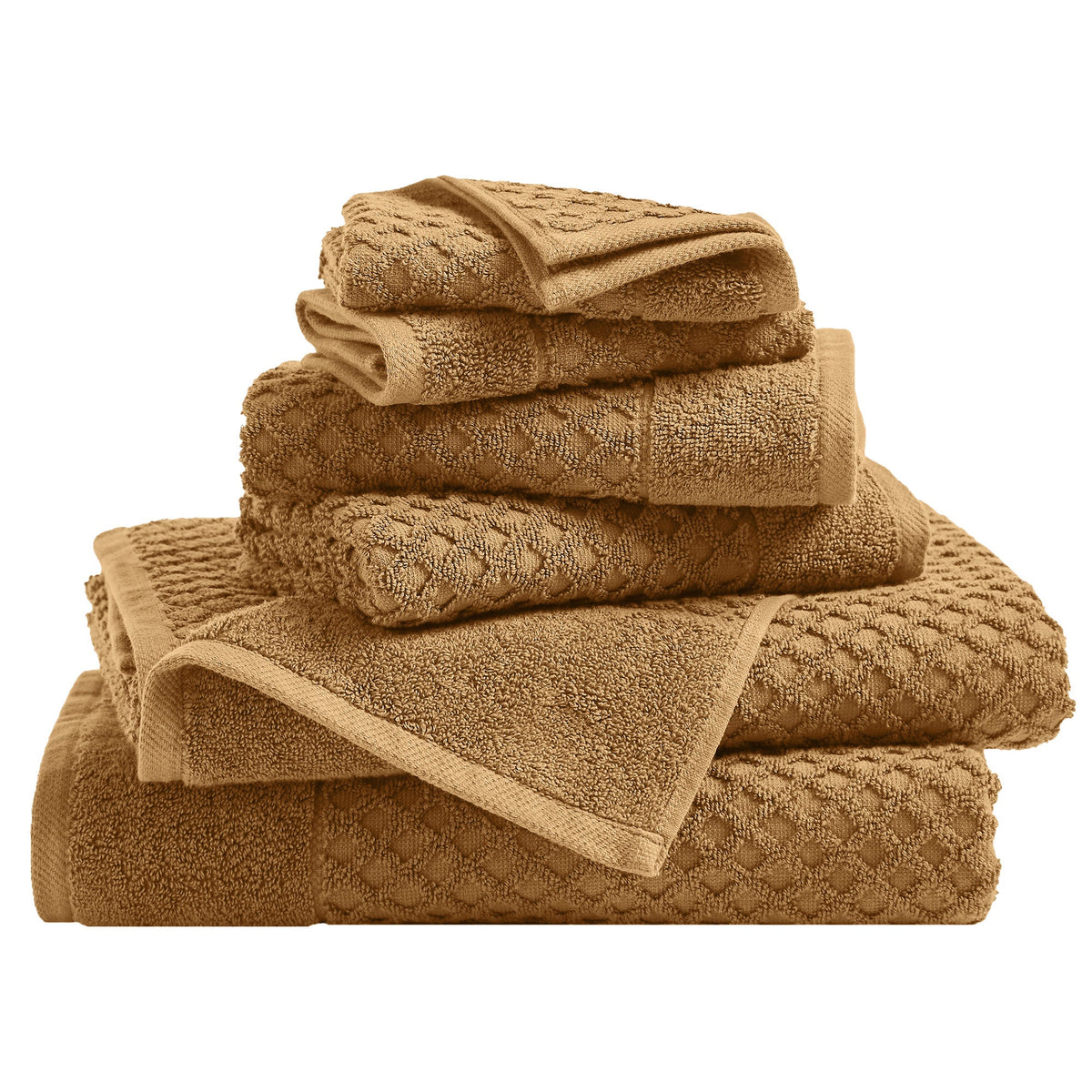 Cotton Diamond Waffle Weave Bath Towel Set – Grayson Collection – view 216