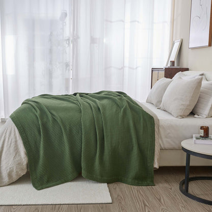 Mikala Collection 100% Cotton Waffle Weave Blanket – view 60