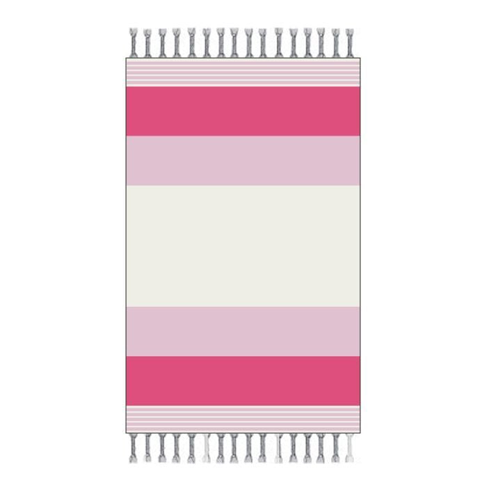 Multi Color Striped Turkish Towel, Handwoven Cotton, Oversized 39 x 70 – view 10