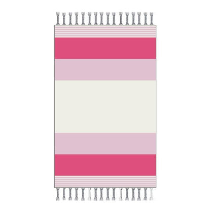Multi Color Striped Turkish Towel, Handwoven Cotton, Oversized 39 x 70 – view 10