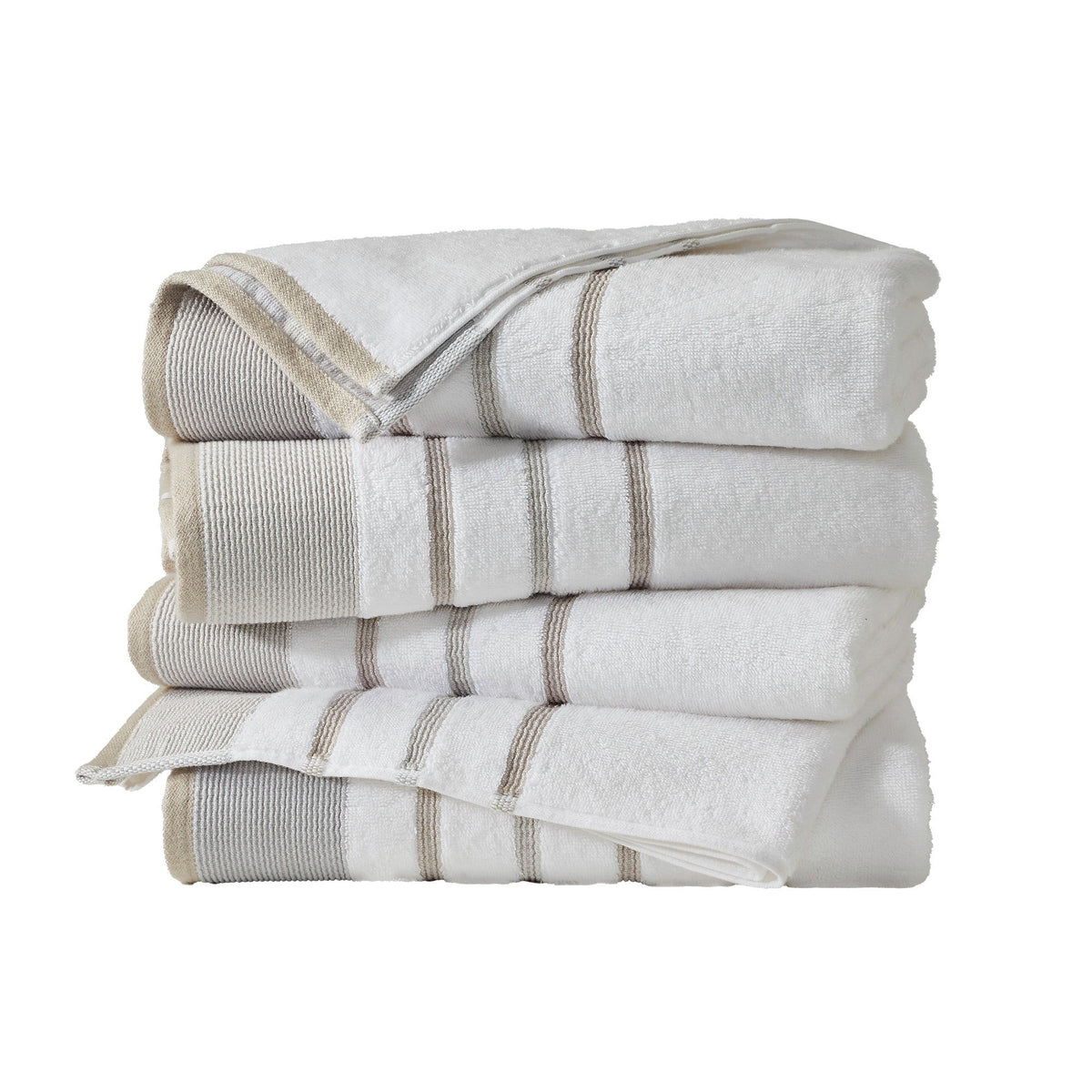 Decorative Cotton Stripe Bath Towel Set – Noelle Collection – view 15