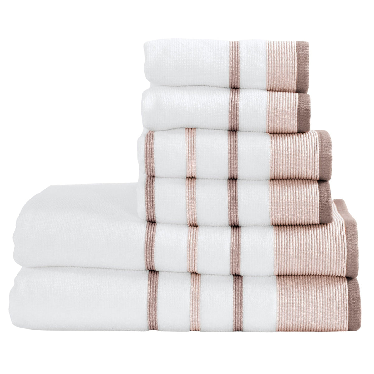 Decorative Cotton Stripe Bath Towel Set – Noelle Collection – view 127