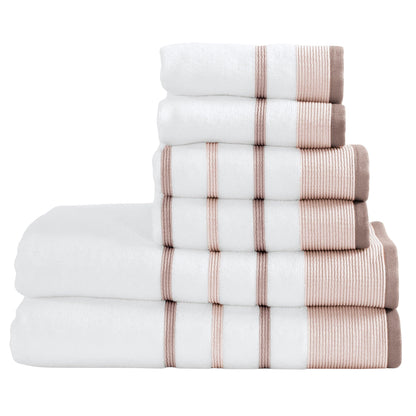 Decorative Cotton Stripe Bath Towel Set – Noelle Collection – view 127