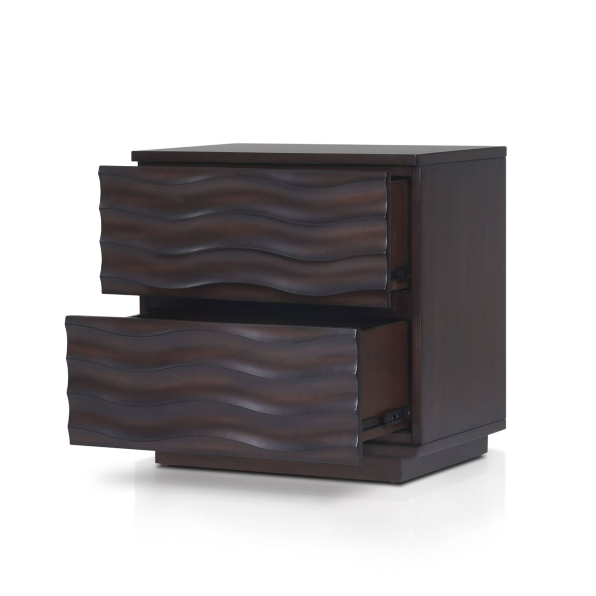 Ruby Antique Brown Nightstand with Two Soft-Close Drawers – view 4