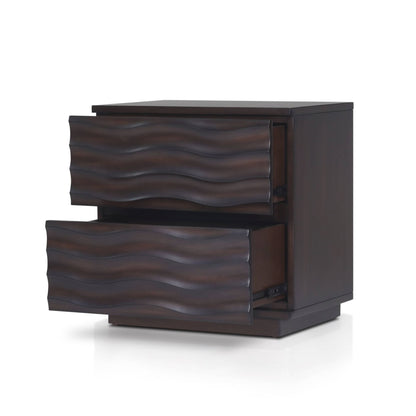 Ruby Antique Brown Nightstand with Two Soft-Close Drawers – view 4