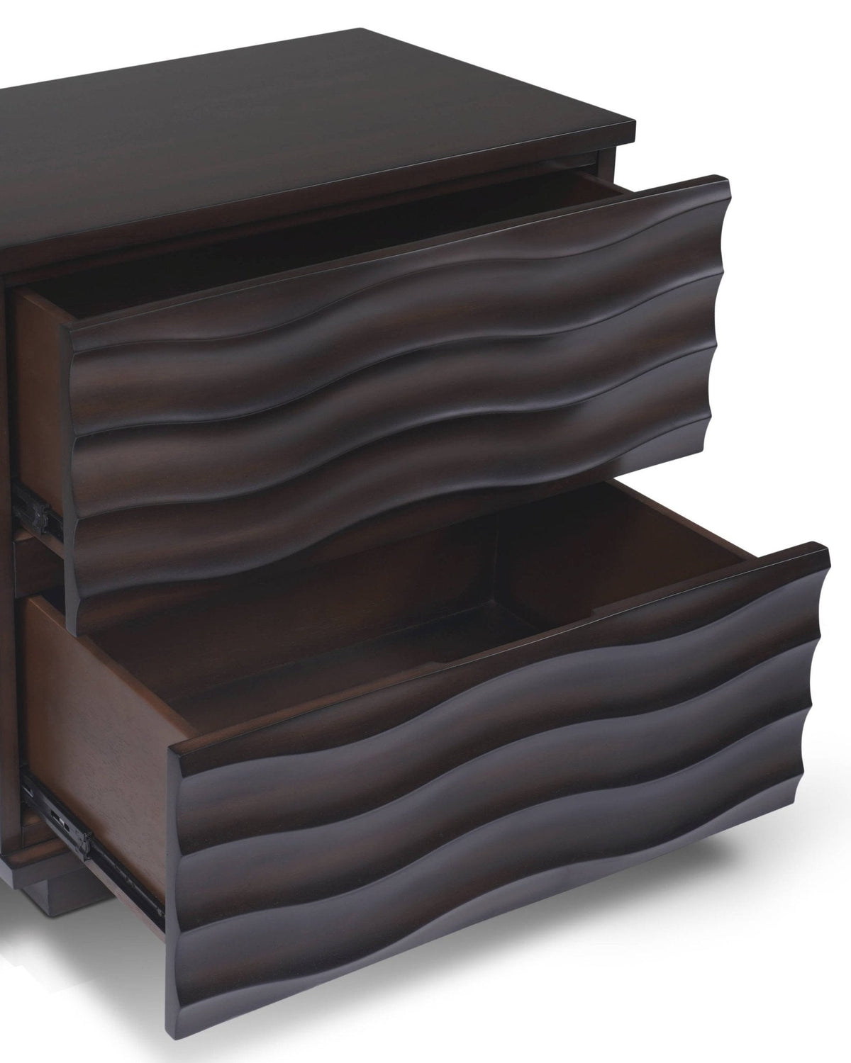 Ruby Antique Brown Nightstand with Two Soft-Close Drawers – view 5