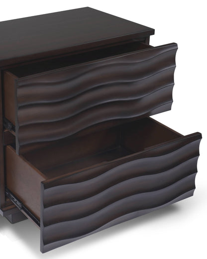 Ruby Antique Brown Nightstand with Two Soft-Close Drawers – view 5