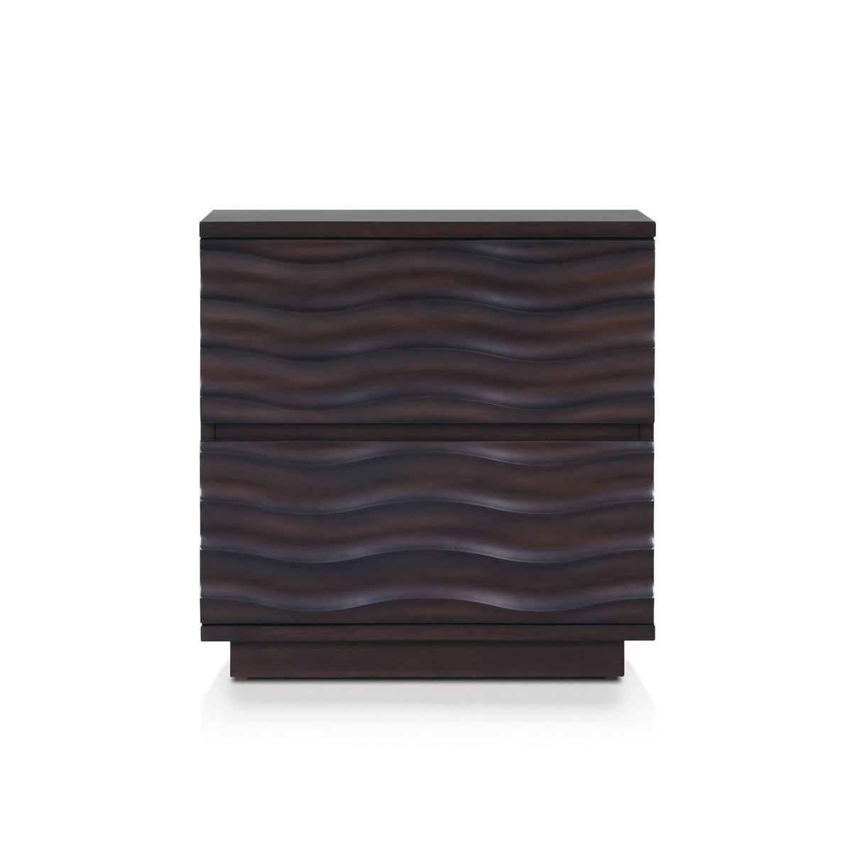 Ruby Antique Brown Nightstand with Two Soft-Close Drawers – view 2