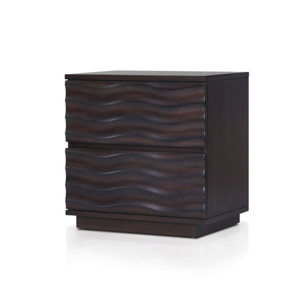 Ruby Antique Brown Nightstand with Two Soft-Close Drawers – view 3
