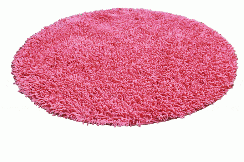 Hot Pink Cotton Chenille Shag Bathroom and Area Rug – view 2