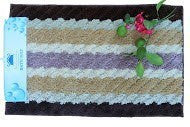 Beige Striped Polyester Microfiber Bathroom Rug, 20 x 32 Inch – view 8