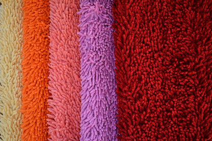 Dark Raspberry Red Cotton Chenille Floor Mat and Area Rug – view 3