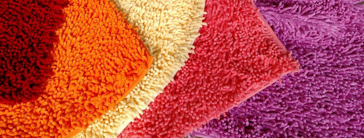 Dark Raspberry Red Cotton Chenille Floor Mat and Area Rug – view 9