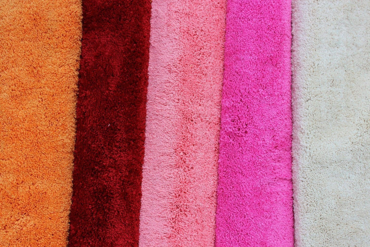 Salmon Coral Pink Polyester Microfiber Floor Mat – view 2