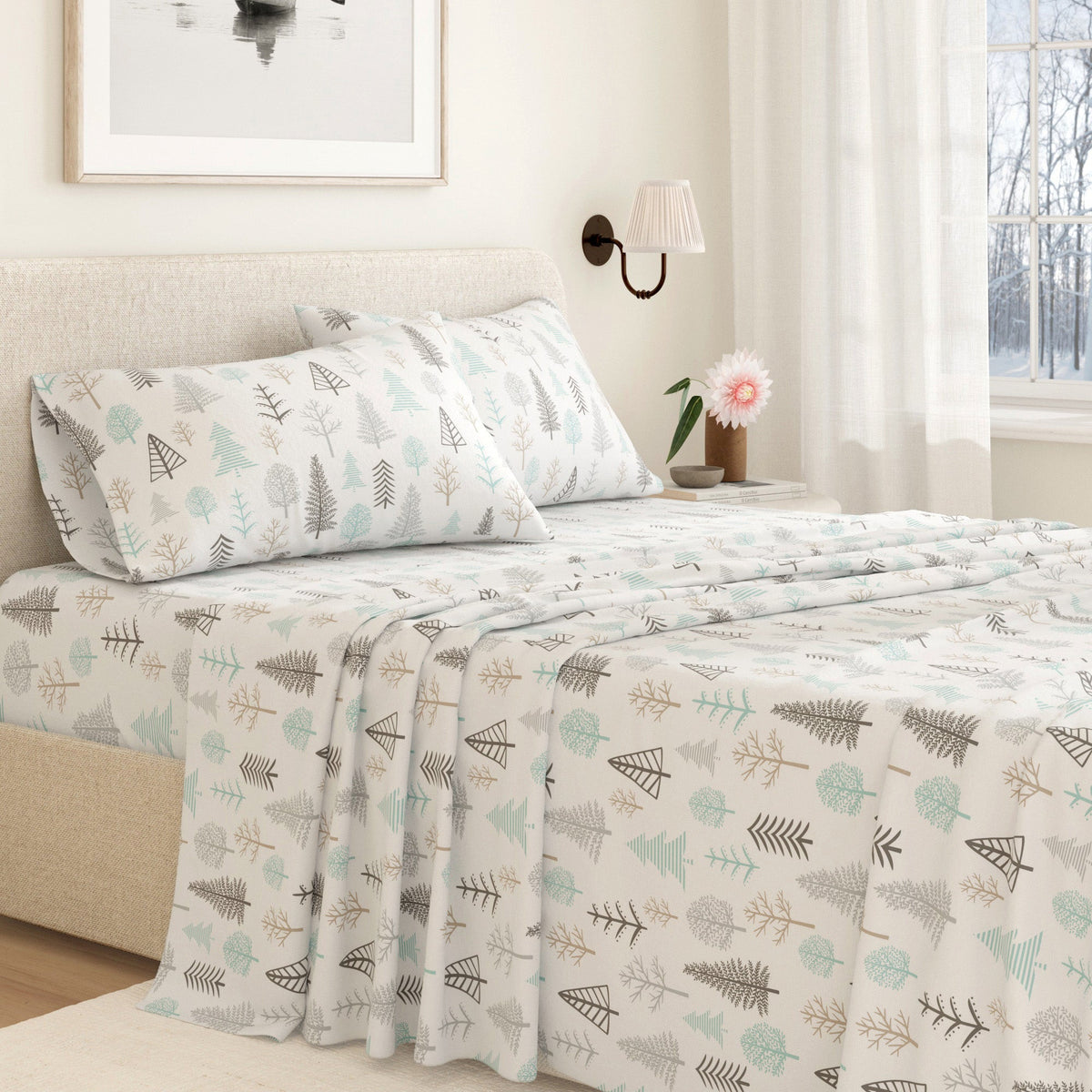 Turkish Cotton Flannel Sheet Set – Lakeview Collection – view 50