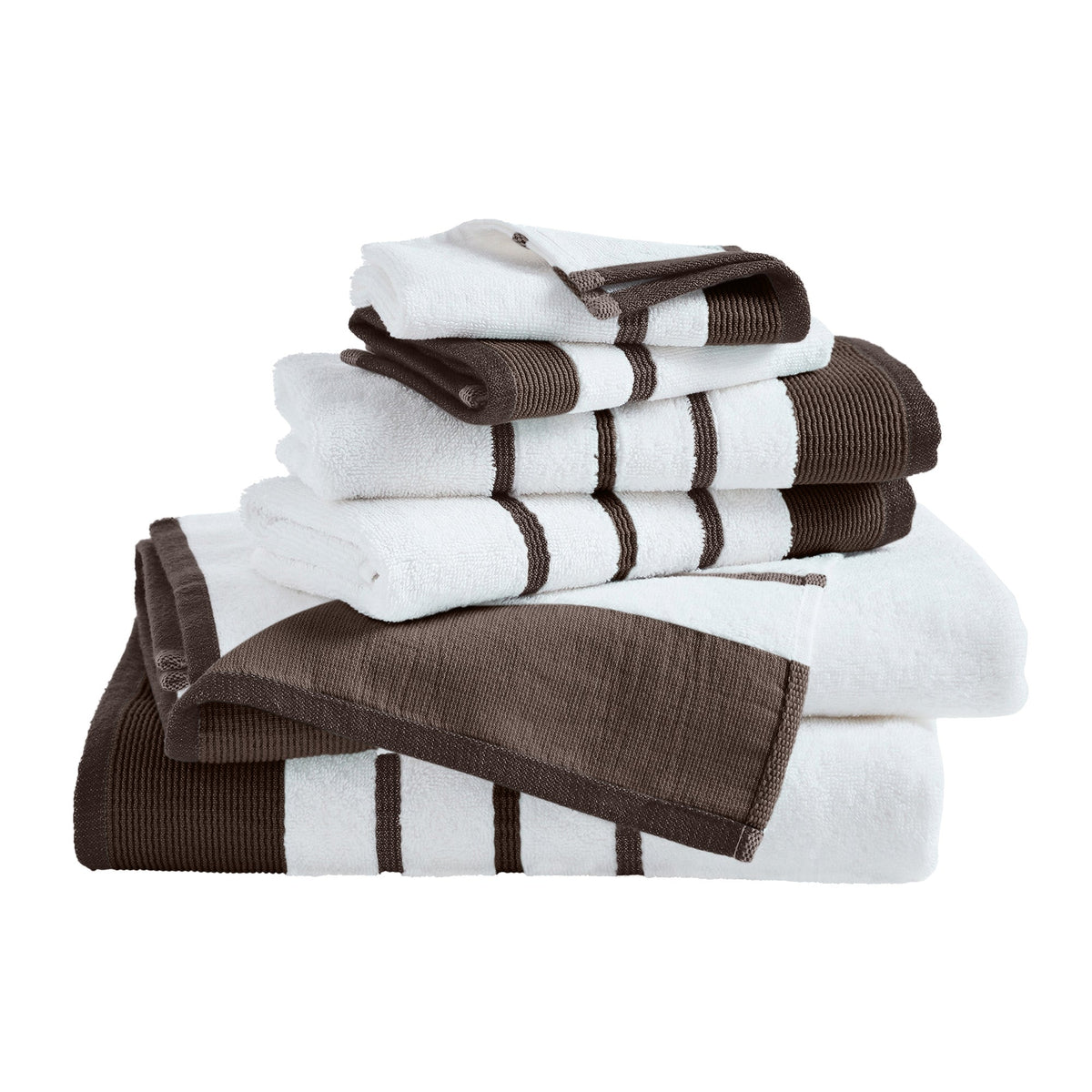 Decorative Cotton Stripe Bath Towel Set – Noelle Collection – view 131