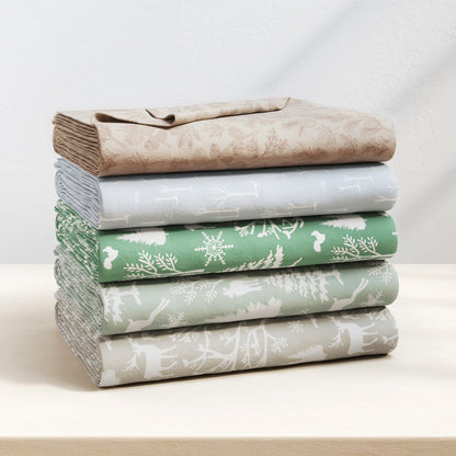 Turkish Cotton Flannel Sheet Set – Elevated Lodge Collection – view 6