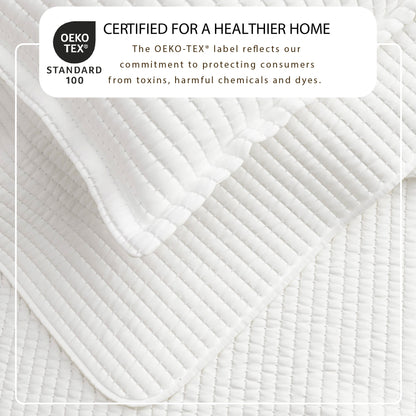 Solid Channel Stitch Quilt Set – Alicia Collection – view 2