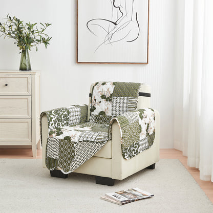 Reversible Patchwork Furniture Protector – Langdon Collection Sofa Cover – view 49