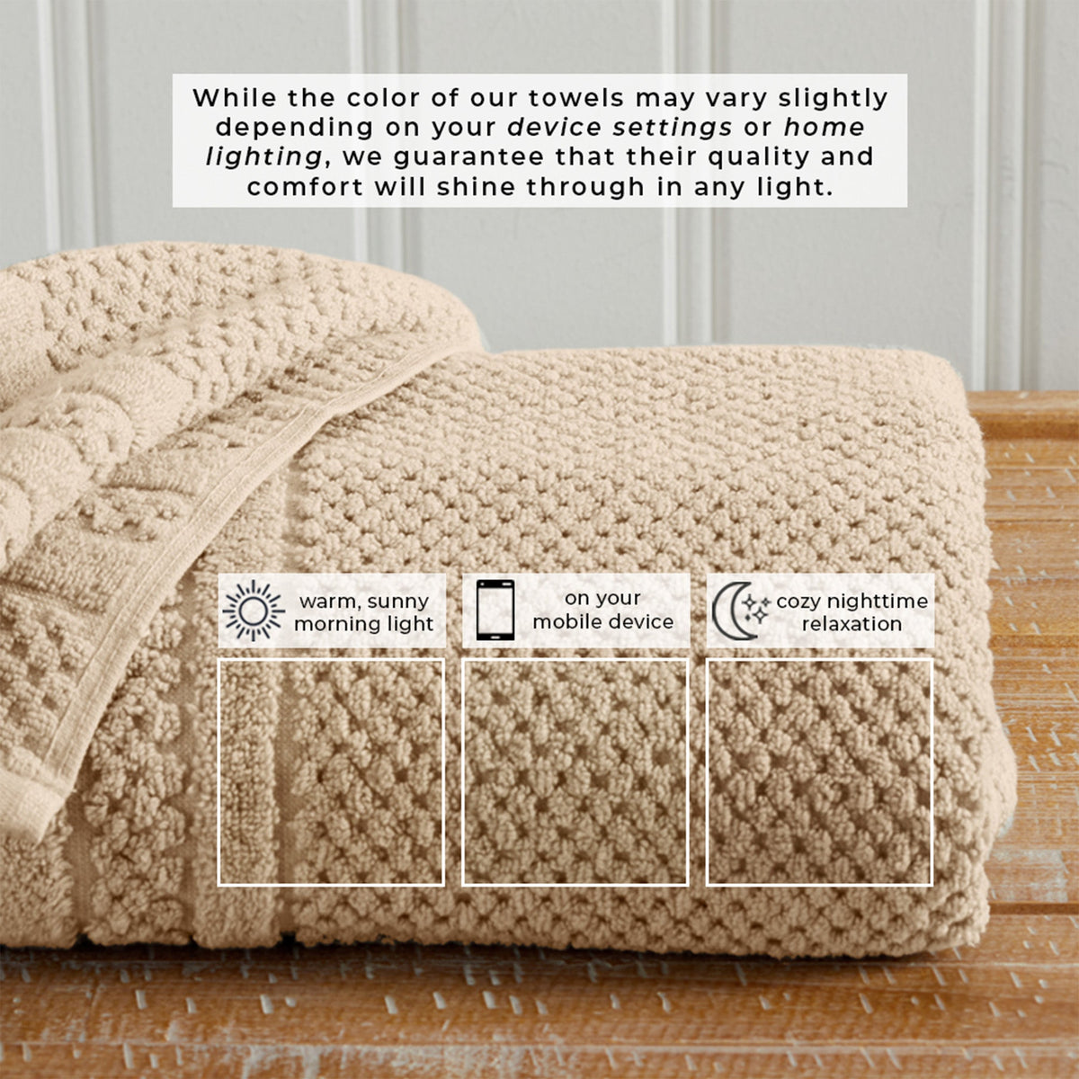 100% Cotton Checkered Jacquard Bath Towel Set – Giuliana Collection – view 47