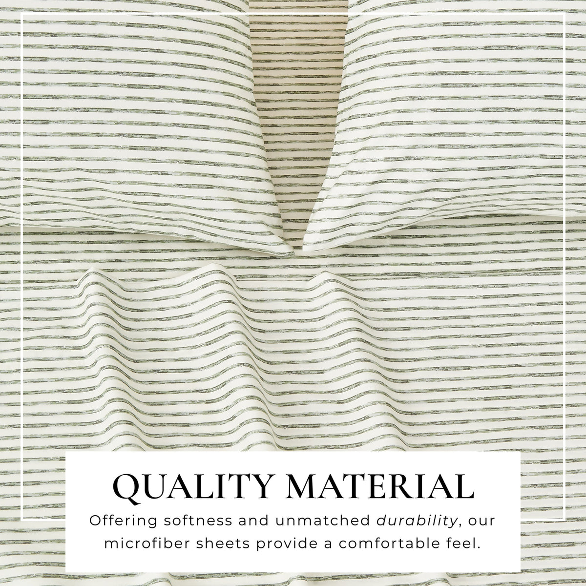 Brushed Microfiber Striped Sheet Set – Evette Collection – view 16