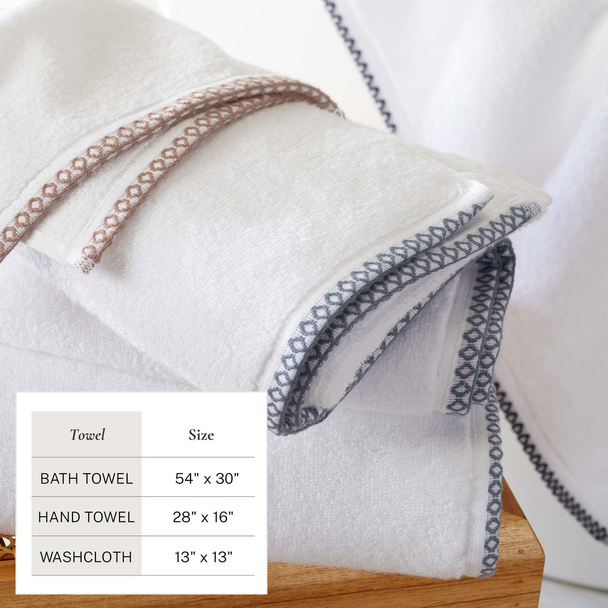 Valery Collection Border-Stitched Cotton 6-Piece Towel Set – view 6