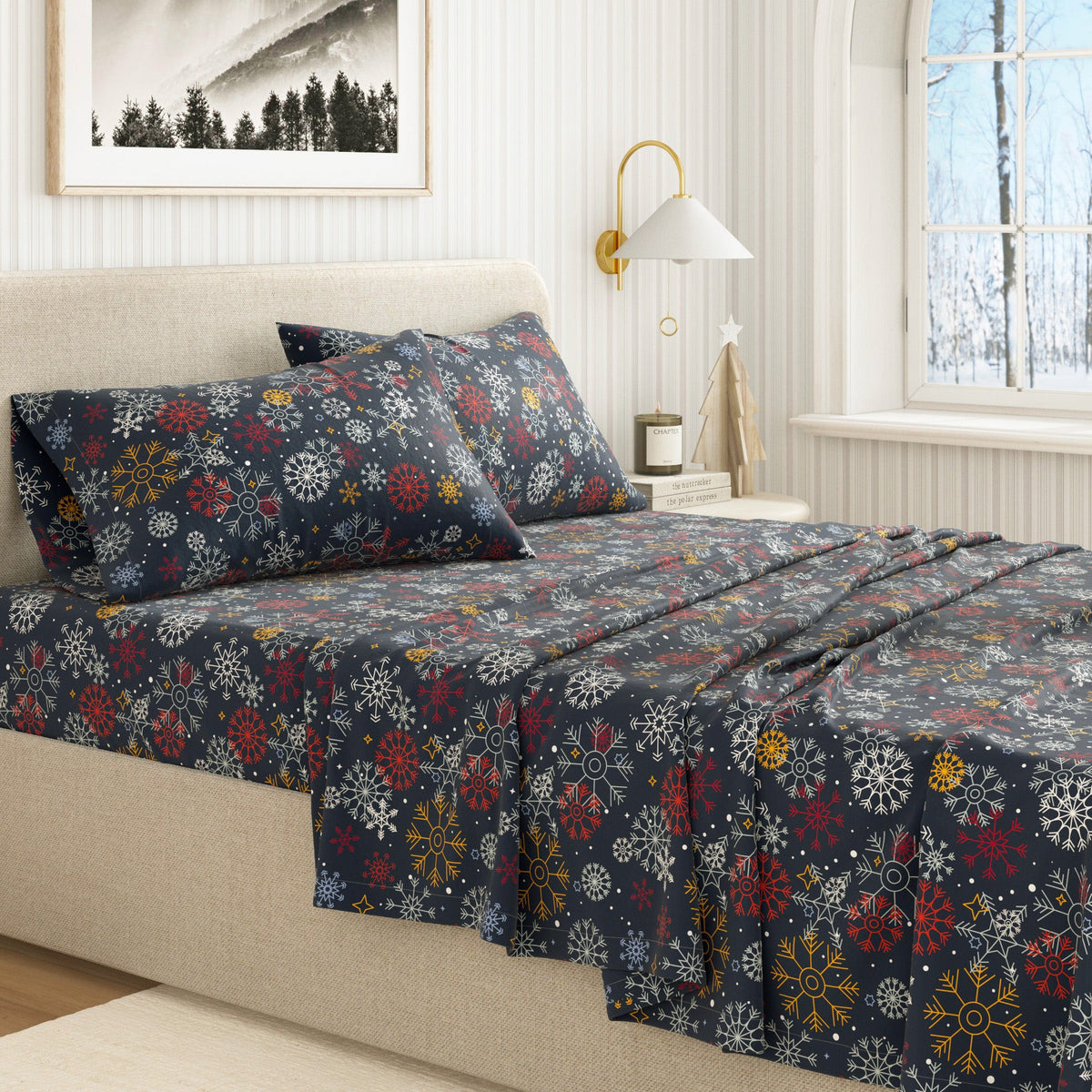 Turkish Cotton Flannel Sheet Set – Lakeview Collection – view 62